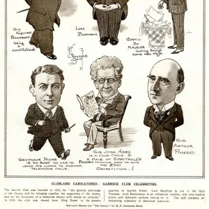 Clubland caricatures: Garrick Club celebrities