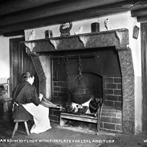 A Co. Antrim Kitchen With Fireplace for Coal and Turf