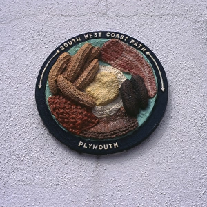 Coastal footpath plaque, Plymouth, Devon