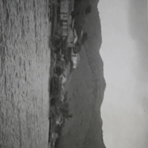 Coastal view with houses, Dominica, West Indies