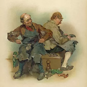 Two Cobblers Mend Shoes