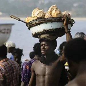Coconut seller, Sierra Leone