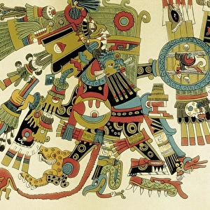 Codex Borgia. Ritual and divinatory mesoamerican