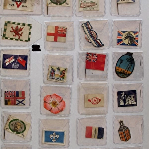 A collection of WWI Charity Day flags