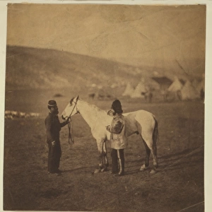 Colonel Clarke, Scots Greys, with the horse wounded at Bala