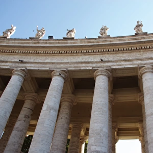 Colonnade of St. Peters Square of Vatican. Built by Bernini