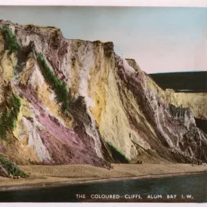 Coloured cliffs, Alum Bay, Isle of Wight, Hampshire