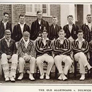 Combined Cricket Teams photo - Old Alleynians versus Dulwich College. Date: 1934