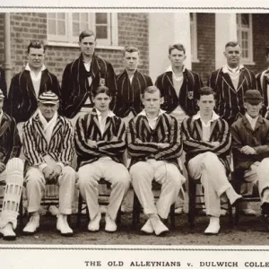 Combined Cricket Teams photo - Old Alleynians versus Dulwich College. Date: 1934