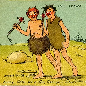 Comic postcard, Stone Age attractions Date: 20th century