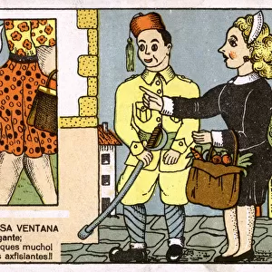 Comic Spanish postcard
