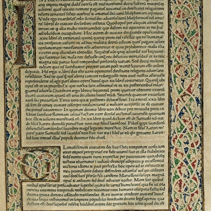 Complutensian Polyglot Bible by Cisneros. Page of Genesis. E