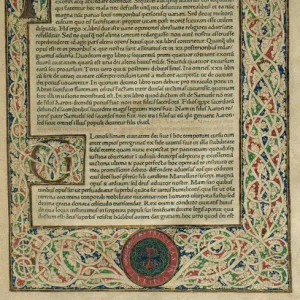 Complutensian Polyglot Bible by Cisneros. Page of Genesis. E