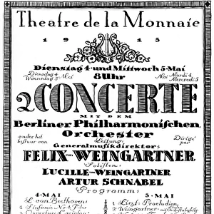 Concert programme from occupied Belgium, 1915