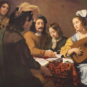 The concert, showing a group of players by Gerald de Honthor