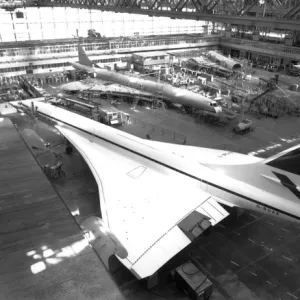 Concorde production in the main assembly hall at Filton