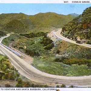 Conejo Grade coast road, Ventura County, California, USA