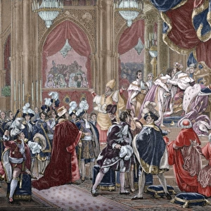 Consecration of king Charles X of France (1757-1826) in the