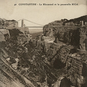 Constantine, Algeria - Sidi M Cid bridge across the Rhummel