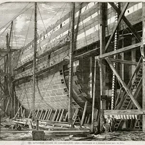 Construction of The Leviathan later Great Eastern 1855