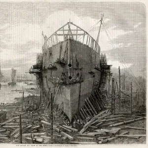 Construction of The Leviathan later Great Eastern 1857