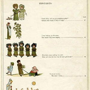Contents page, Under the Window by Kate Greenaway