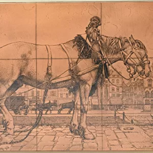Copper plate, The horse of Ostend, by Robert Austin