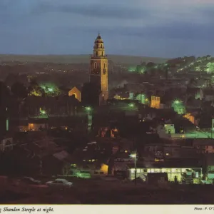Cork City showing Shandon Steeple at Night by P O Toole