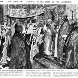 Coronation 1937, anointing of Queen by Archbishop