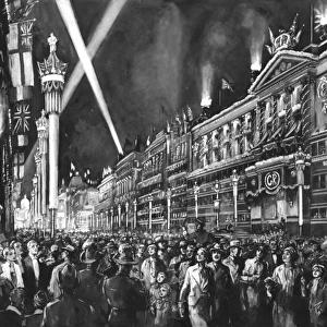 Coronation 1937 - Pall Mall aglow on Coronation night