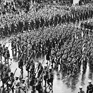 Coronation 1953, Commonwealth army contingents marching in p