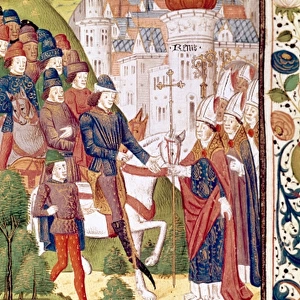 Coronation in Reims of Charles Vi of France. Chronicle of Je