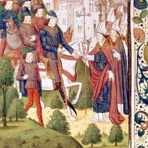 Coronation in Reims of Charles Vi of France. Chronicle of Je