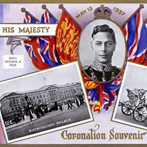 Coronation Souvenir Card - King George VI