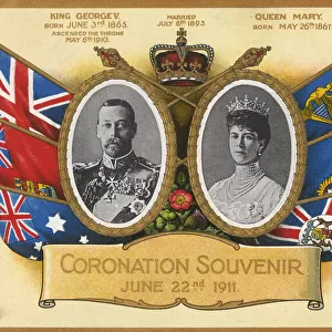 Coronation Souvenir - King George V (1865-1936) and Queen Mary (1867-1953) - June 22, 1911. Date: 1911