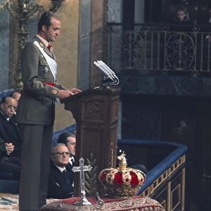 The Cortes Generales proclaimed Juan Carlos King