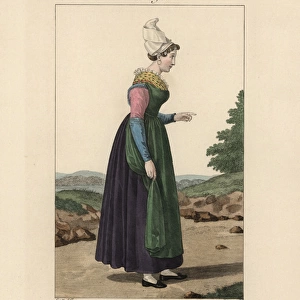 Costume of Bayeux Falling tails from the bonnet