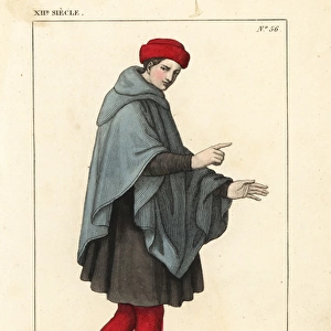 Costume of a common man, 12th century