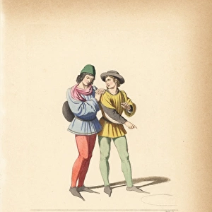 Costume of French youths, 15th century