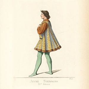 Costume of a young man of Siena, 15th century