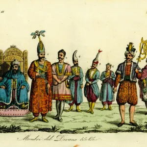 Costumes of the Berber officials of Tunisia, 1828