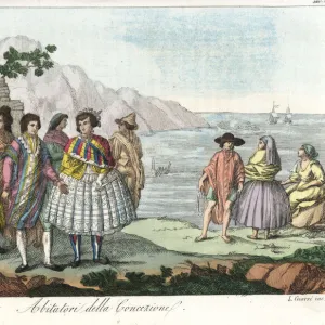 Costumes of the people of Concepcion, Chile