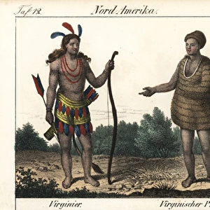 Costumes of Virginia: a warrior and Powhatan