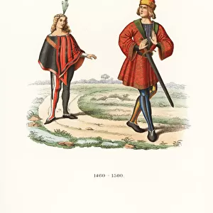 Costumes of young German noblemen, late 15th century