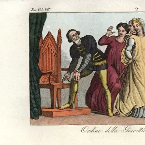 The Countess of Salisbury losing her garter