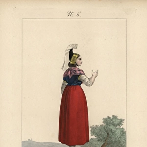 A country servant woman from Yvetot wearing