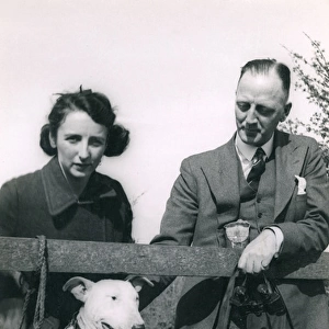 Couple with a bull terrier