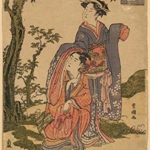 The couple Osome and Hisamatsu viewing the mid-August moon