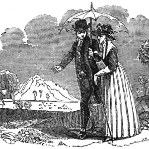 Couple with parasol, c. 1800