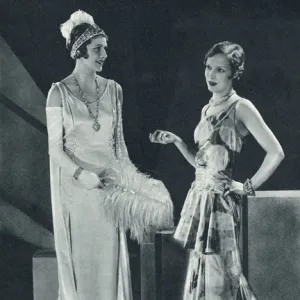 Court gown and evening dress for the opera, 1930